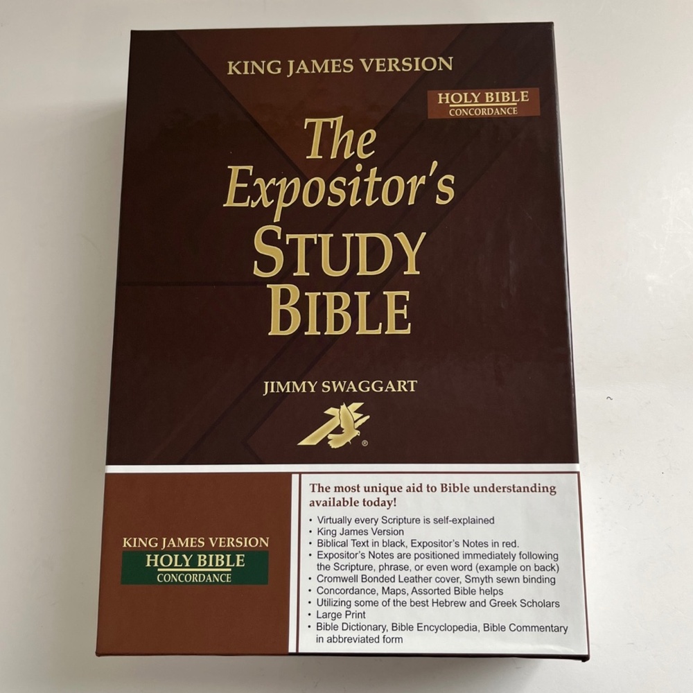 Expositor's Study Bible by Jimmy Swaggart Ministries Black Leather Boxed
